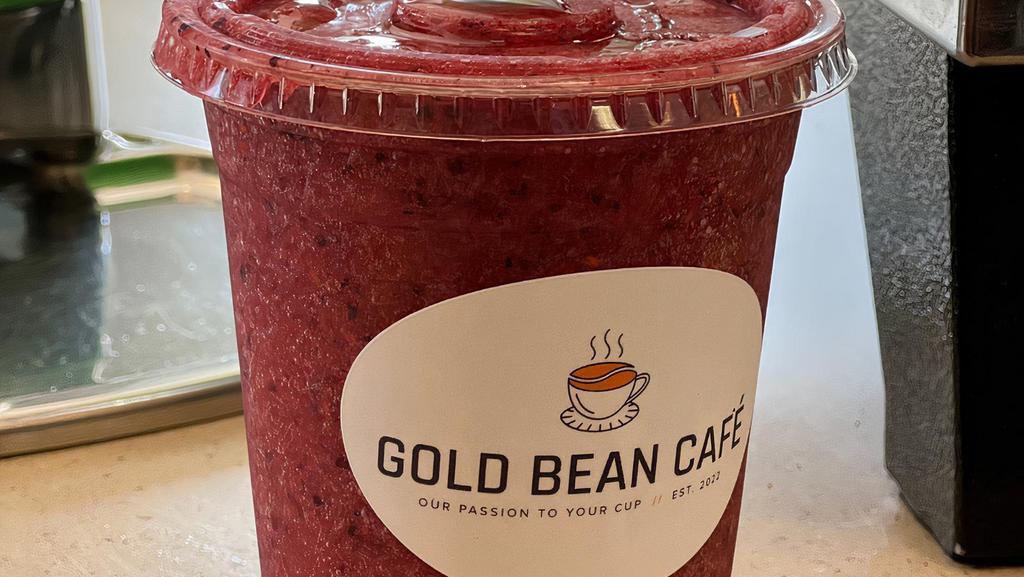 Berry Madness Smoothie · Organic Apple Juice mixed with Blackberry, Blueberry, and Strawberry.