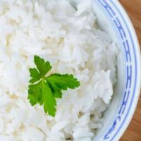 Coconut Milk Rice · Rice cooked with coconut milk and ginger