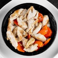 Chicken Bowl · chicken, rice, & your choice of 1 veggie.