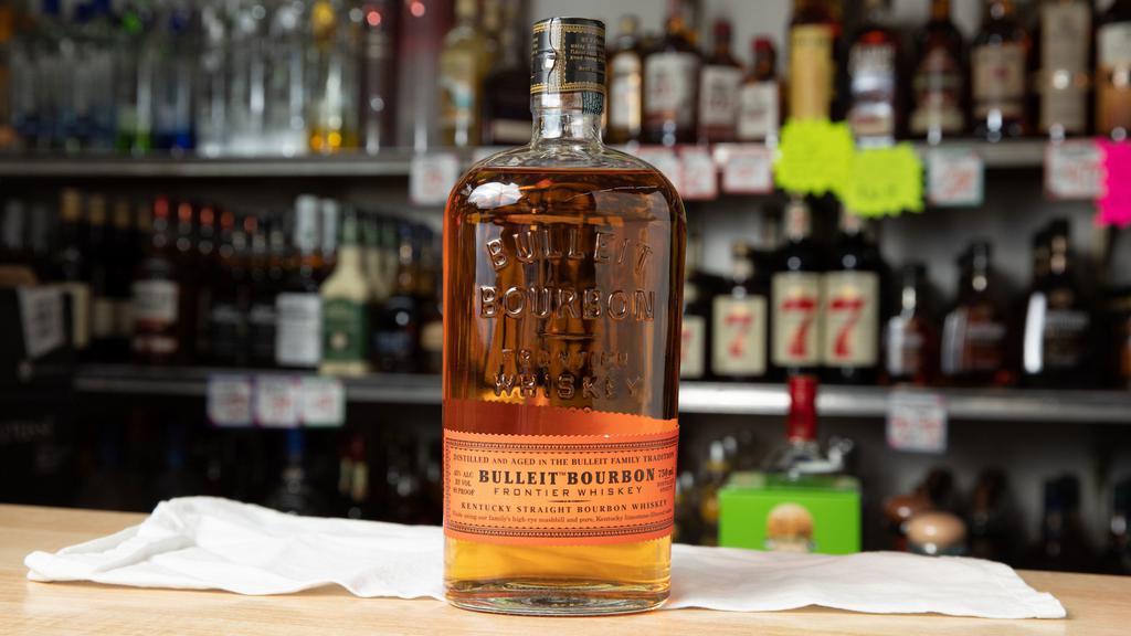 Bulleit Bourbon Frontier Whiskey 375ml · Kentucky- Oaky, smoky, and spicy. The dry, clean flavor is mellow and spice with rye, not hot in the throat. This 90-proof Kentucky bourbon delivers a wonderfully complex taste with hints of vanilla and honey and a long smoky finish.