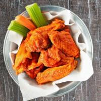 Bone-In Wings - Small (6) · A sampling of six of our world famous fresh, never frozen Buffalo’s chicken wings and drumet...