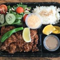 Chicken karaage  · japanese fried chicken with spicy mayo