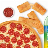 Stuffed Crazy Bread™ Meal Deal With Sierra Mist® · Classic Pepperoni Pizza, Stuffed Crazy Bread™ plus Crazy Sauce® and a 2-liter SIERRA MIST® (...