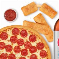 Stuffed Crazy Bread™ Meal Deal With Diet Pepsi® · Classic Pepperoni Pizza, Stuffed Crazy Bread™ plus Crazy Sauce® and a 2-liter DIET PEPSI® (3...