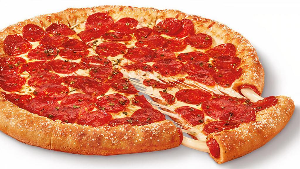 Custom Pepperoni & Cheese Stuffed Crust · Large Pepperoni & Cheese stuffed crust pizza with with toppings of your choice