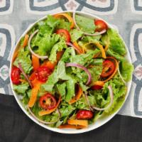 Dinner Salad  · (Vegetarian) Romaine lettuce, cherry tomatoes, carrots, and onions dressed tossed with lemon...