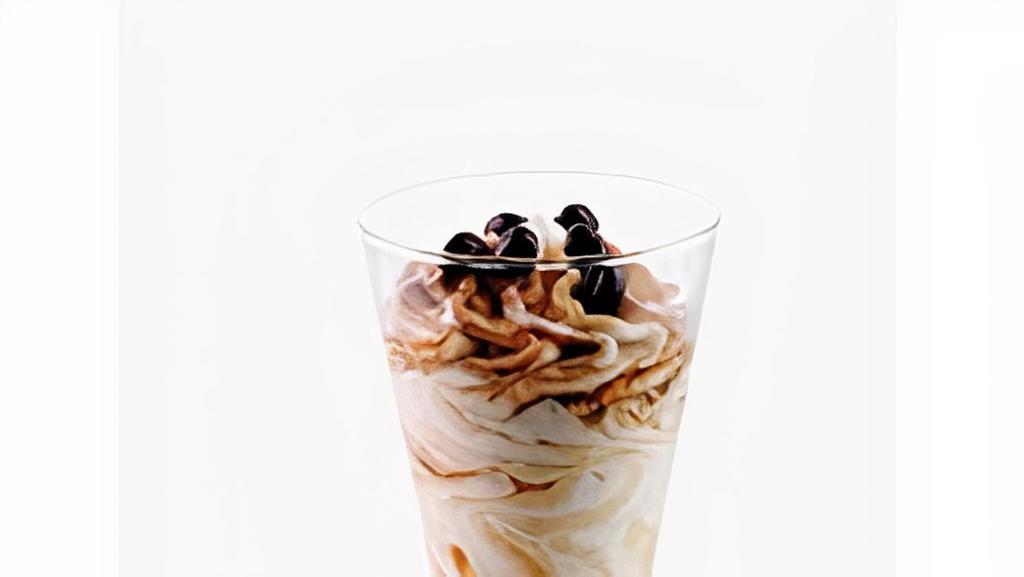 Coppa Coffee · Fior di Latte gelato with a rich coffee and pure 
cocoa swirl.