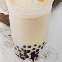 Coco licious Tea · Coconut milk tea with non-dairy cream.