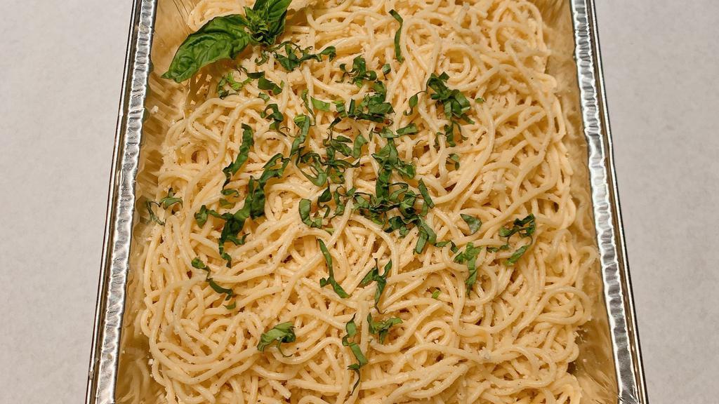 SMALL TRAY GARLIC NOODLES · Enough for about 8 people