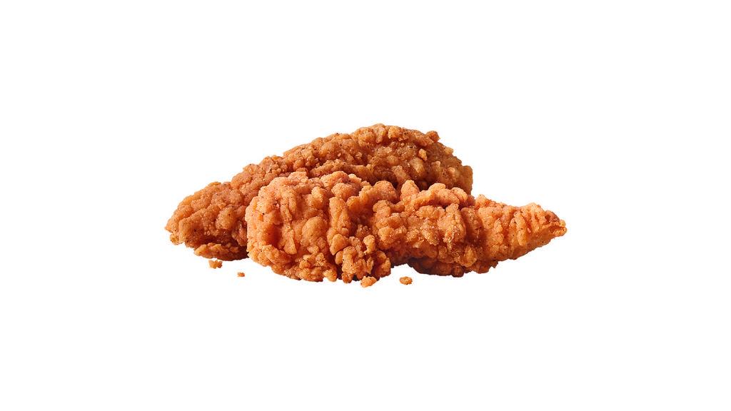 Kids 2 Pieces Chicken Strips · Served with choice of side, choice of drink, and a kid's cone or cup.
