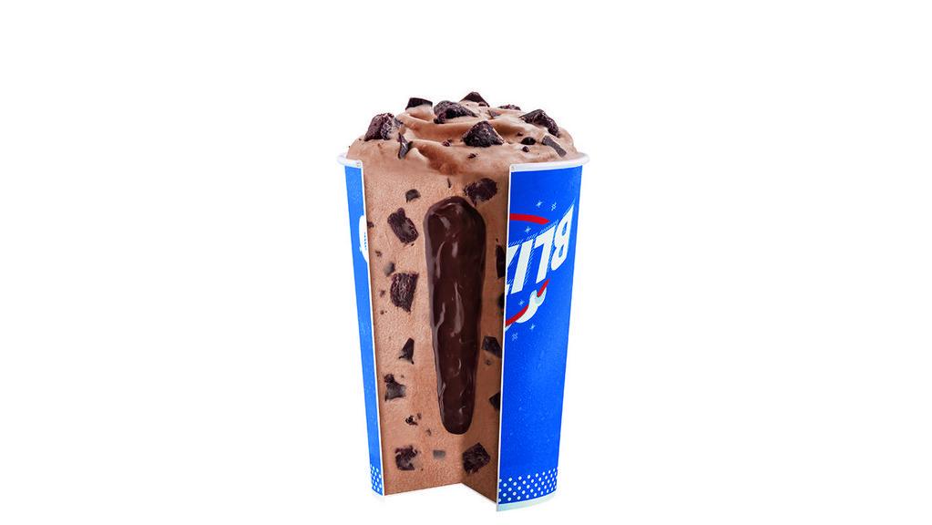 Royal Ultimate Choco Brownie Blizzard® Treat · Brownie pieces, choco chunks and cocoa fudge blended to blended with our world-famous soft serve to Blizzard® perfection and filled with a center fudge