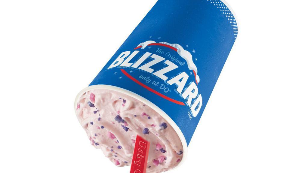 Cotton Candy Blizzard® Treat · Cotton candy sprinkles blended with our world-famous vanilla soft serve to Blizzard® perfection.