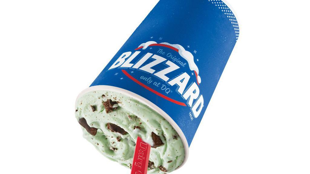 Girl Scout Thin Mints® Blizzard® Treat · Girl Scout Thin Mints® cookies and cool mint blended with our world-famous vanilla soft serve to Blizzard® perfection.