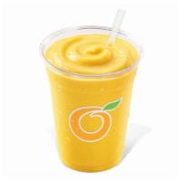 Mango Pineapple Premium Fruit Smoothie · Sweet pineapple and mango blended with low-fat yogurt and sweetener.