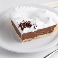Chocolate Crème (Slice) · Guittard chocolate bars melted with cream inside a flakey pie crust. Topped with whipped top...