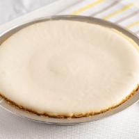Cheesecake Pie Plain (Whole) · A cheesecake pie made with real Philadelphia cream cheese in hand pressed graham cracker cru...