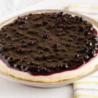 Cheesecake with Blueberry Topping (Whole) · A cheesecake pie   made with real Philadelphia cream cheese in hand pressed graham cracker c...
