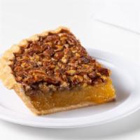 Pecan (Slice) · Classic pecan pie in a flakey pie crust with a toasted pecan topping. Made with pecan halves!