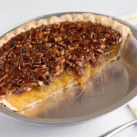 Pecan (Half) · Classic pecan pie in a flakey pie crust with a toasted pecan topping. Made with pecan halves!