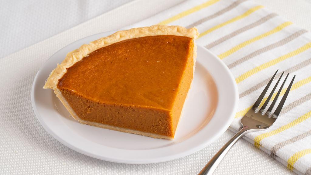 Pumpkin (Slice) · Classic pumpkin pie in a flakey pie crust.