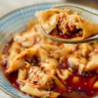 Wonton in Chili Oil · Spicy.