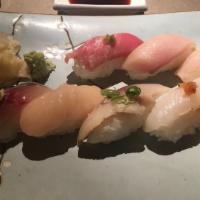 Omakase · Chef's selection of 8 pieces of Nigiri sushi. Served w house-infused soy sauce