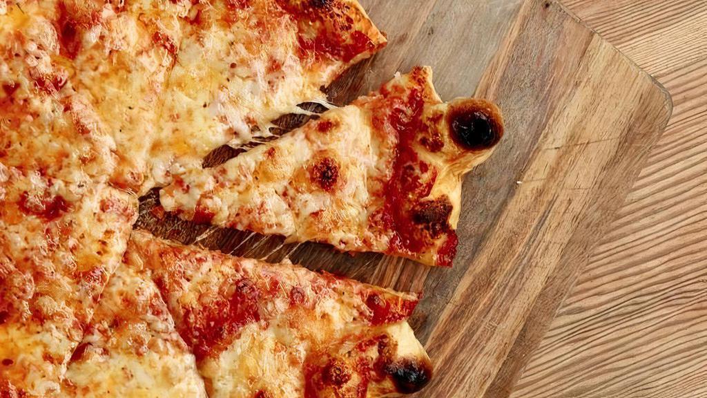 Cheese Pizza. · Vella Cheese Co. fontinella cheese, mozzarella, house tomato sauce