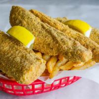 Hand Battered Fried Catfish · w/ Cajun Fries