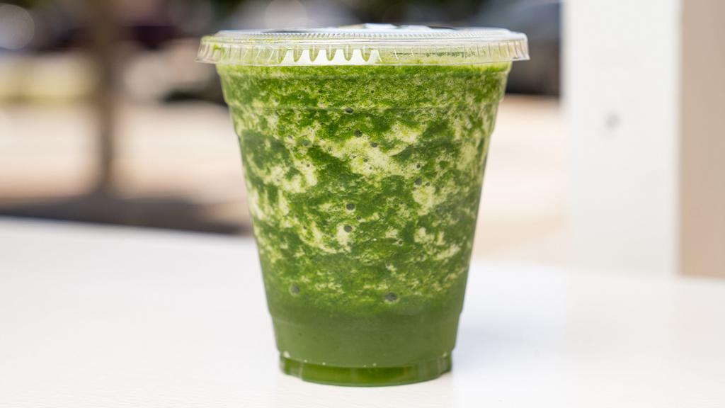55. Green Smoothie · Vegan. 294 calories. 429 calories. 508 calories. Mango, kale, peach, lemonade.
