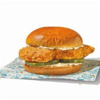 Classic Flounder Fish Sandwich Dinner · Includes a choice of regular signature side.