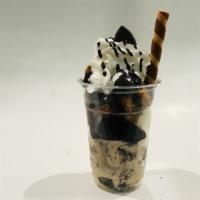 Three scoop Sundae · Make complete dessert with Scoop of Ice Cream, and variety of topping. topped with whipped c...