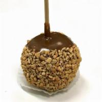 Caramel Apple with Peanut · made with Homemade Caramel and rolled with peanut.