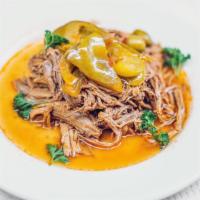 Ropa Vieja- Gluten Free · Gluten free. Shredded beef stewed in a tomato sauce with green bell peppers, onions, and Cub...