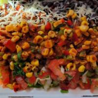 Regular Burrito · Choice of meat, rice, beans, pico de gallo and salsa.