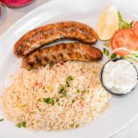 Loukaniko Plate · Greek sausage infused with leeks and spices.
