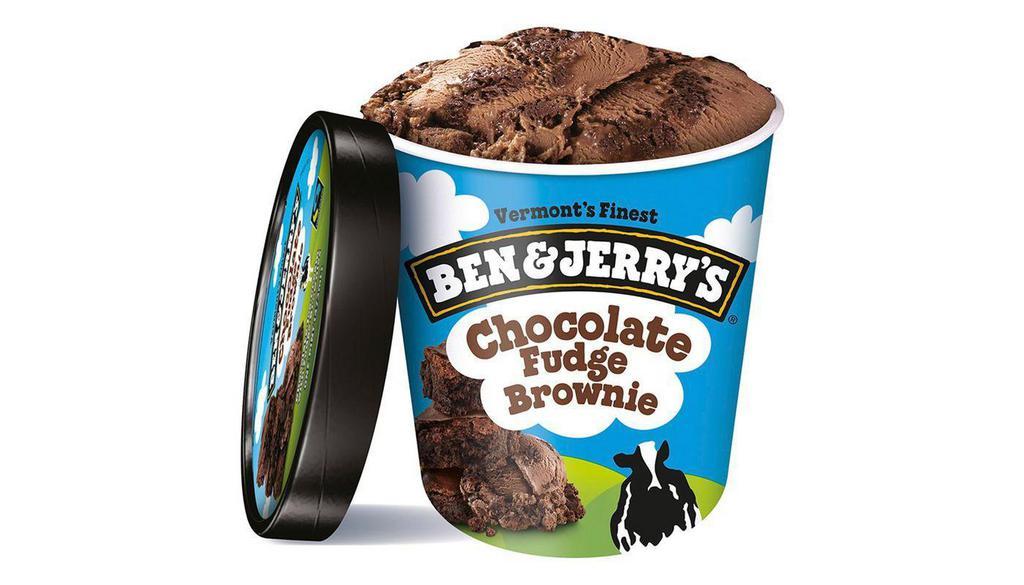 Ben & Jerry'S Chocolate Fudge Brownie · Fudgy chunks of brownie goodness mixed into dark and rich chocolate ice cream. Sounds like a dream. 16oz