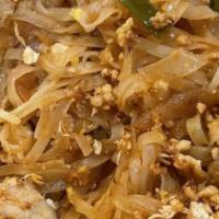 40. Pad Thai Noodle · Stir-fried rice noodle with bean sprout, onion and egg.