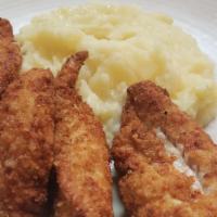 Kid's Chicken Goujonettes · housemade breaded chicken tenders, choice of side