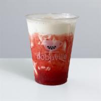 Strawberry Milk · No caffeine. Sweetened strawberry puree served with milk. No sweetness adjustments.