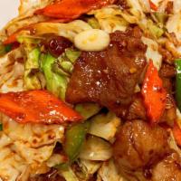 #20. Twice Cooked Pork · Hot & spicy.