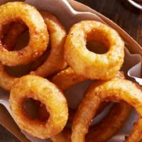 Onion Rings · Crispy golden brown onion rings.