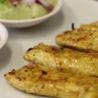 Chicken Satay · Vegetarian available (tofu or braised gluten on some dishes) Gluten-Free. Grilled chicken sk...