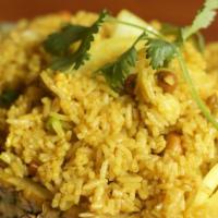 Pineapple Fried Rice · Vegetarian available (tofu or braised gluten on some dishes). Ask your server for gluten fre...