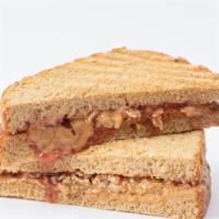 Kids PB&J · Whole Grain Bread, Peanut Butter, Strawberry Chia Jam, Granola