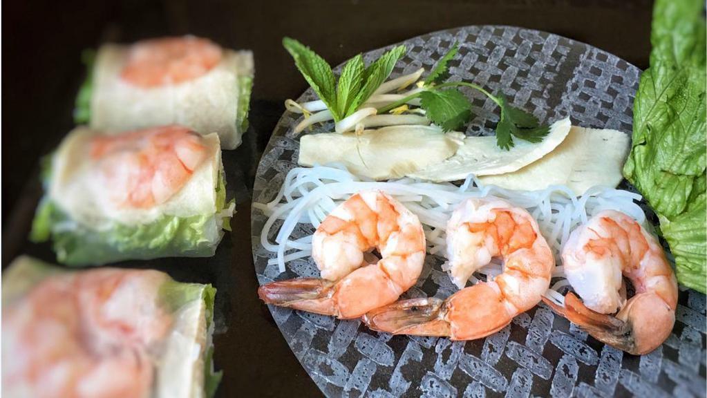 A3. Fresh Spring Roll · Steamed shrimp & sliced chicken breast wrapped in rice paper with vermicelli, lettuce, mint & bean sprouts; served with peanut sauce.