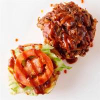 Guava-Habanero Sliders · our delicious pulled pork smothered in our GHBBQ sauce and served on a potato bun