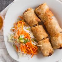 13 ( Deep Fried Imperial Rolls) Cha Gio · Deep fried imperial rolls ,vermicelli ,letters ,carrots ,onion, peanut and house fish sauce.