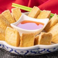 Fried Tofu · Golden crispy and sweet and sour sauce.