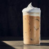 Iced Madagascar Vanilla Latte · 290 Cal. Freshly brewed espresso with foamed milk and Madagascar vanilla syrup, served over ...