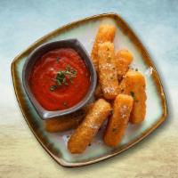 Mozzarella Sticks  · Breaded mozzarella cheese,  fried till crisp and golden, served with house special sauces.